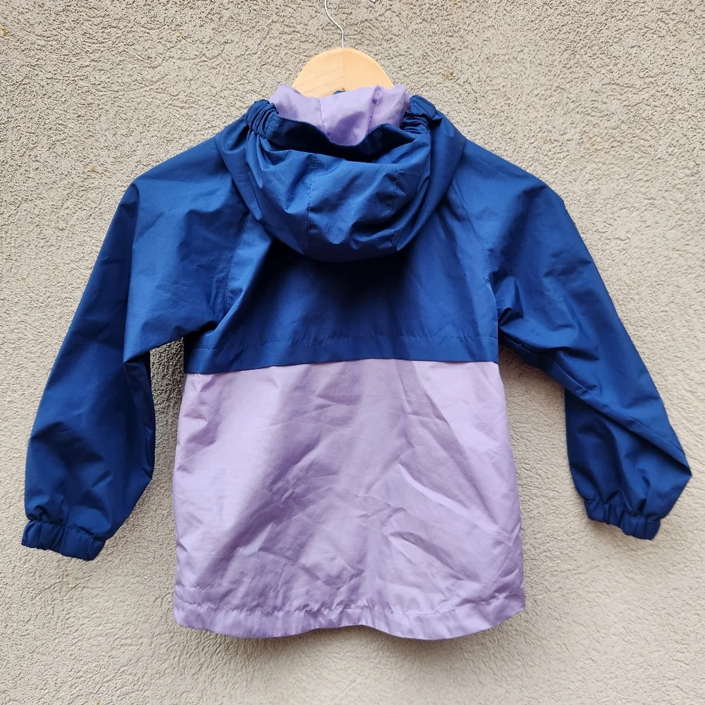 EDDIE BAUER Kids Jacket Size 5/6 Blue Purple Full Zip Shell